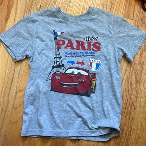 Disney Cars Lightning McQueen Gray T-Shirt 5/6 boys